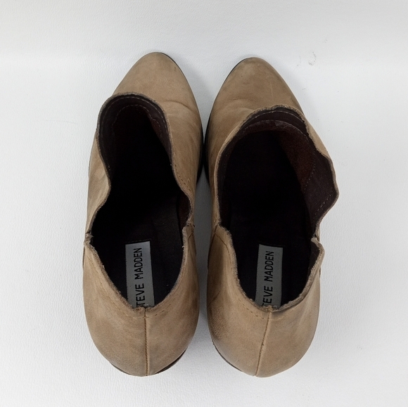Steve Madden Adelphie Pointed Toe Cut Out Brown Ankle Boots, Women's Size 10 - Picture 8 of 13